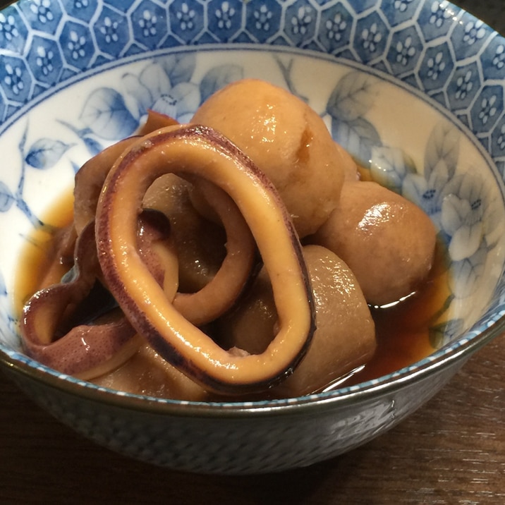 冷凍里芋とイカのこてとろ煮物！